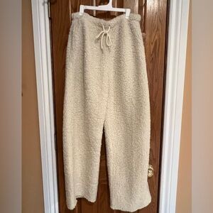 No Boundaries Sherpa Cream Wide Leg Pants